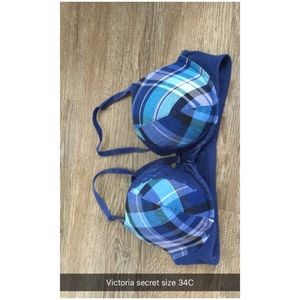 Victoria Secret Blue Plaid Bra